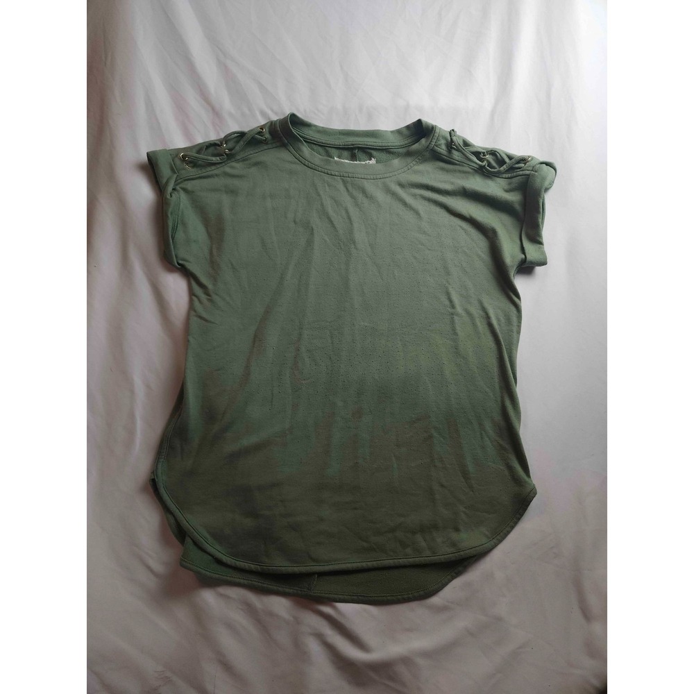 Cupio Top Womens M Olive Green Boho Safari Chic Earthy Feminine Comfy Layering